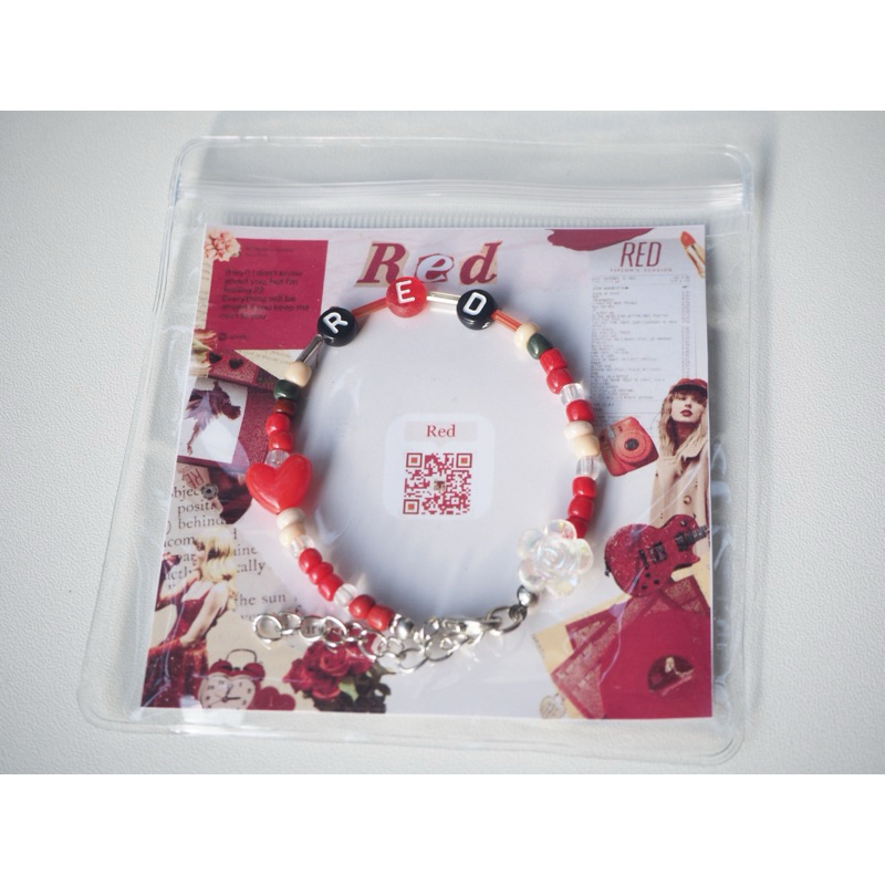 กำไลลูกปัด สร้อยข้อมือลูกปัด inspiration จาก Red album ❤️ Taylor Swift