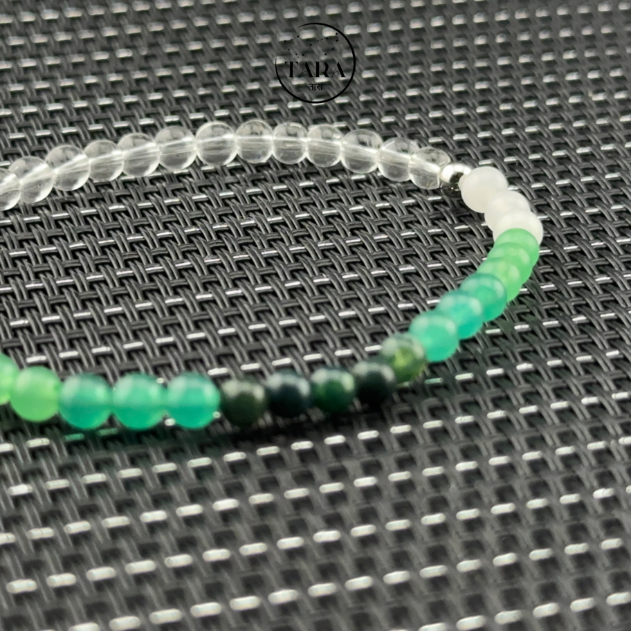 กำไลหินนำโชค หินแท้ 100%  - ร่ำรวย รุ่งโรจน์ Jades • Green aventurine • Clear quartz