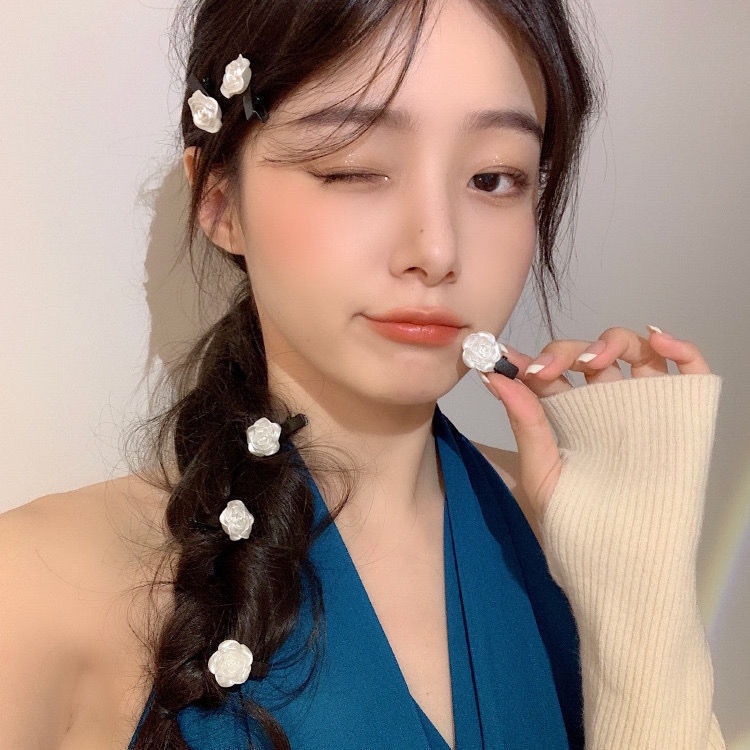 กิ๊บติดผม กิ๊บติดผม รูปดอกกุหลาบ แบบแบน สไตล์เรโทร เครื่องประดับ สําหรับผู้หญิง