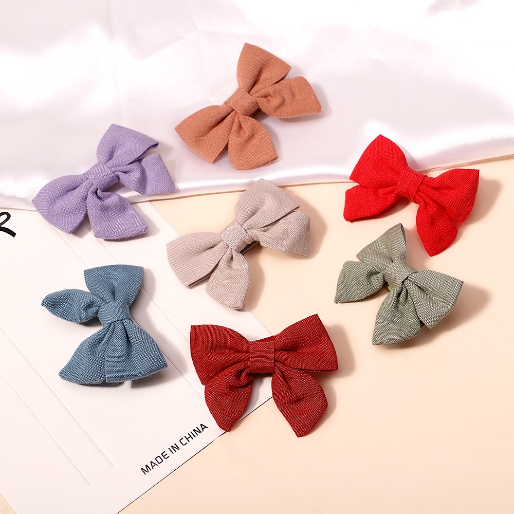 กิ๊บติดผม ประดับโบว์ ขนาด 2.24 นิ้ว เพื่อความปลอดภัย สีพื้น สําหรับเด็กผู้หญิง จํานวน 1 ชิ้น