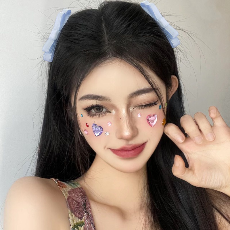 กิ๊บติดผม ประดับโบว์ด้านข้าง สีชมพู แบบมองไม่เห็น แฟชั่นเจ้าหญิง สําหรับเด็กผู้หญิง