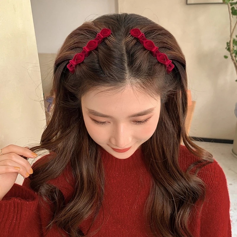 กิ๊บติดผม ปากเป็ด ผ้ากํามะหยี่ น่ารัก สไตล์เกาหลี สําหรับผู้หญิง