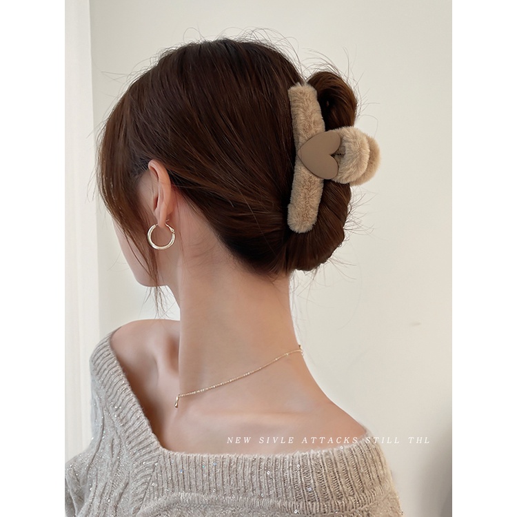 กิ๊บติดผม ผ้ากํามะหยี่ขนนิ่ม ขนาดใหญ่ สไตล์เกาหลี น่ารัก เครื่องประดับ สําหรับผู้หญิง