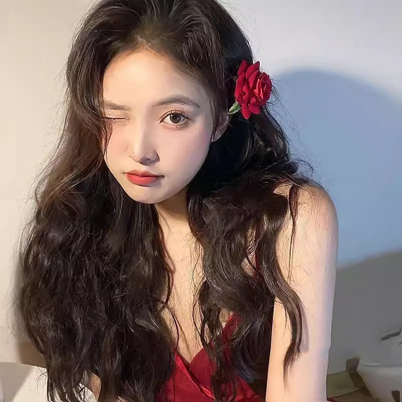 กิ๊บติดผม รูปดอกกุหลาบ สีชมพู เหมาะกับเดินชายหาด สไตล์เกาหลี สําหรับผู้หญิง และนักเรียน