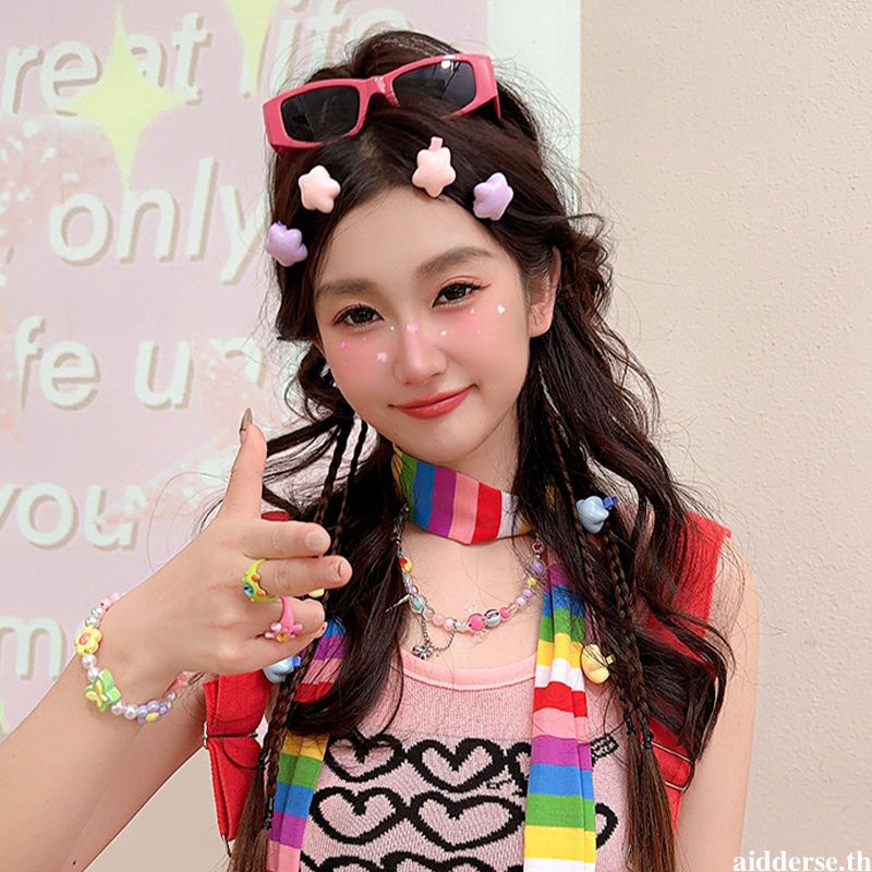 กิ๊บติดผม รูปดาวน่ารัก ขนาดเล็ก สีสันสดใส เครื่องประดับ แฟชั่นสําหรับผู้หญิง