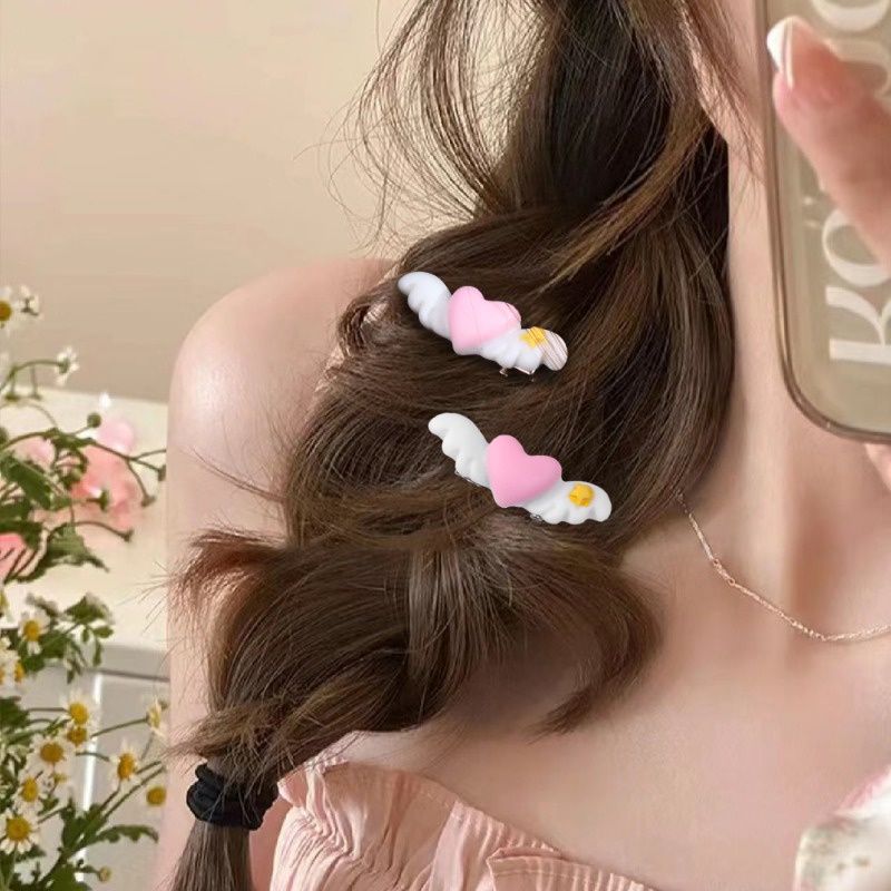 กิ๊บติดผม รูปปีกนางฟ้า ผีเสื้อ ปลาน้อยน่ารัก สีชมพูหวาน สําหรับผู้หญิง