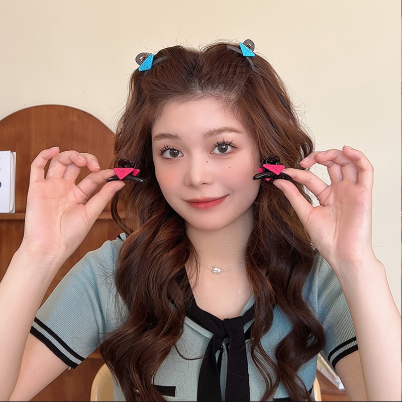 กิ๊บติดผม ลายตัวอักษร P น่ารัก เครื่องประดับแฟชั่น สําหรับนักเรียน ผู้หญิง 2 ชิ้น