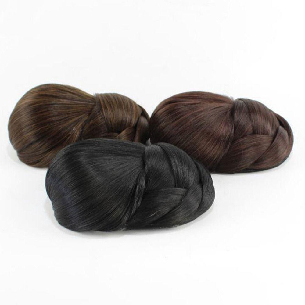 กิ๊บติดผมปลอม แบบซ่อนได้ สีดํา แบบเรียบง่าย เครื่องประดับ สําหรับผู้หญิง