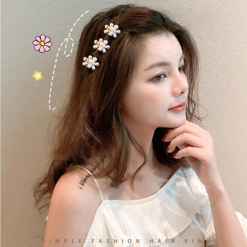 กิ๊บติดผมลายดอกไม้ประดับมุกสไตล์เกาหลีสําหรับผู้หญิง