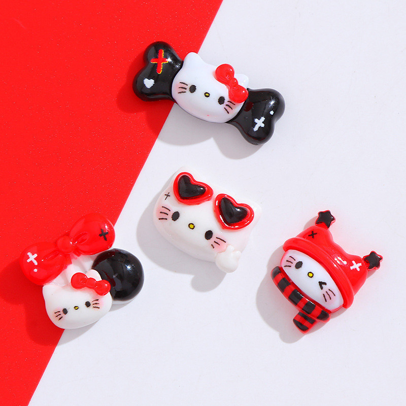 กิ๊บติดผมเรซิ่น ลายการ์ตูนแมว ประดับโบว์ แฮนด์เมด diy