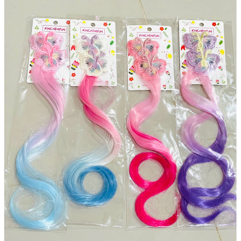กิ๊บผมสี ผมปลอมสี มีหลายแบบนะคะ
