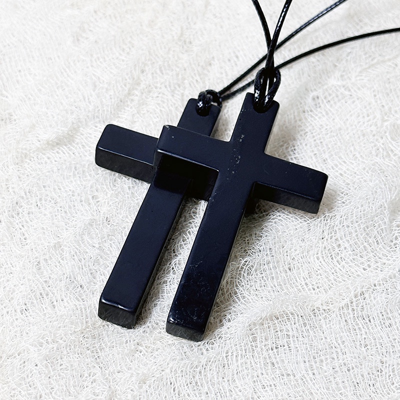 ของแท้ ไม้กางเขน ป้องกันรังสียูวี สีดํา สไตล์โบราณ สําหรับ EMF