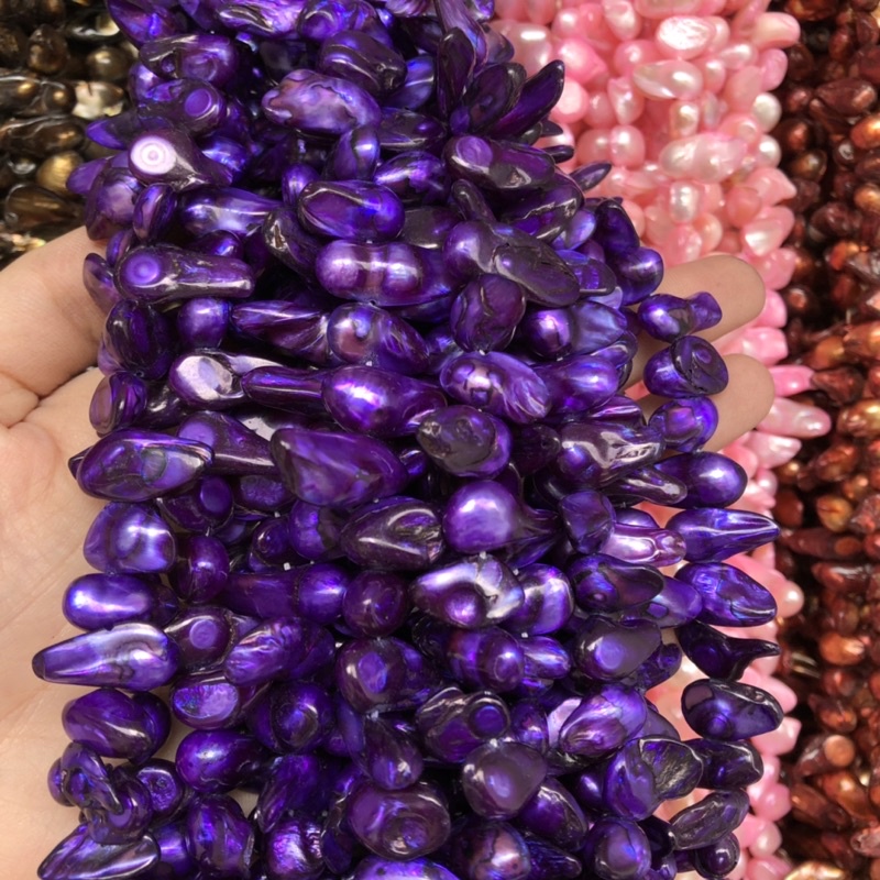 คริสตัลลูกปัด หินสี ทรงหยดน้ำ 5-25 mm.