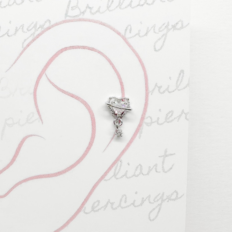จิวหูเกาหลี ก้านแสตนเลสเกรดเครื่องมือแพทย์ Surgical Stainless Steel no.695_696