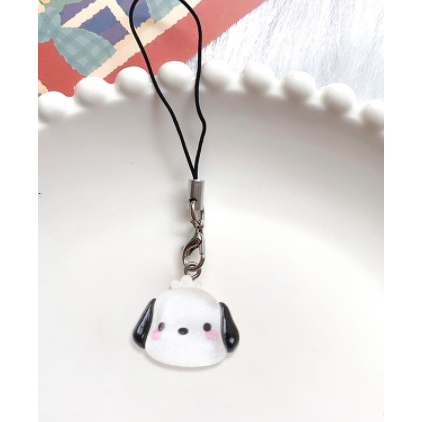 จี้ห้อยโทรศัพท์มือถือ แฟลชดิสก์ รูป Pochacco Cinnamoroll น่ารัก สีโปร่งใส