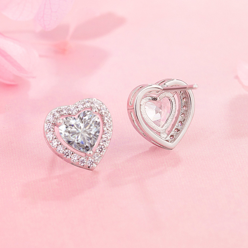 ต่างหู s925 earrings รุ่น Full Heart เต็มดวง ผู้หญิง ต่างหูแฟชั่น ของขวัญ เครื่องประดับ minimal