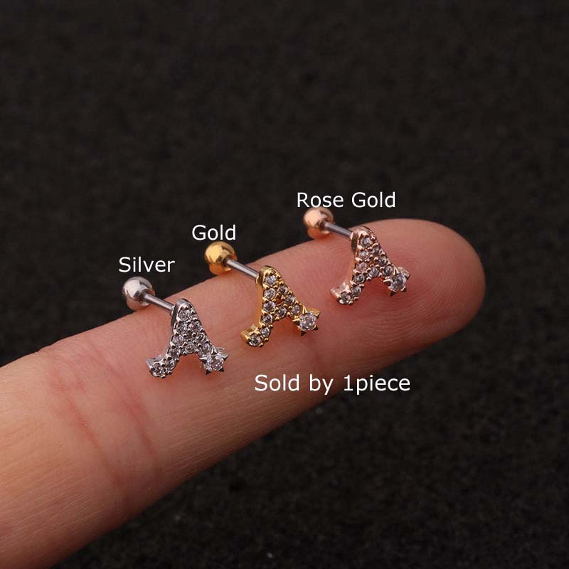 ต่างหูเจาะหูสําหรับ helix dath rook pin 1 ชิ้น