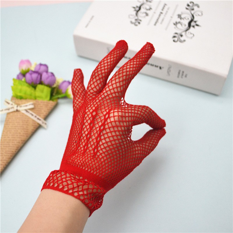 ถุงมือลูกไม้เซ็กซี่สําหรับผู้หญิง ถุงมือเจ้าสาวแต่งงานเซ็กซี่