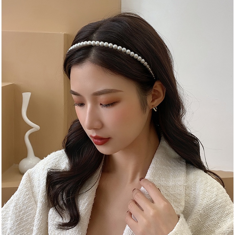 ที่คาดผม ประดับไข่มุก สไตล์เกาหลี เรโทร เหมาะกับฤดูร้อน สําหรับผู้หญิง 2022