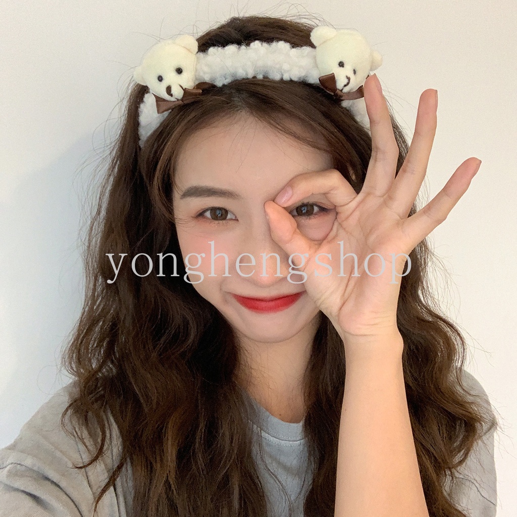 ที่คาดผม แต่งหูกระต่าย แต่งตุ๊กตาหมีน่ารัก เหมาะกับของขวัญ สําหรับผู้หญิง