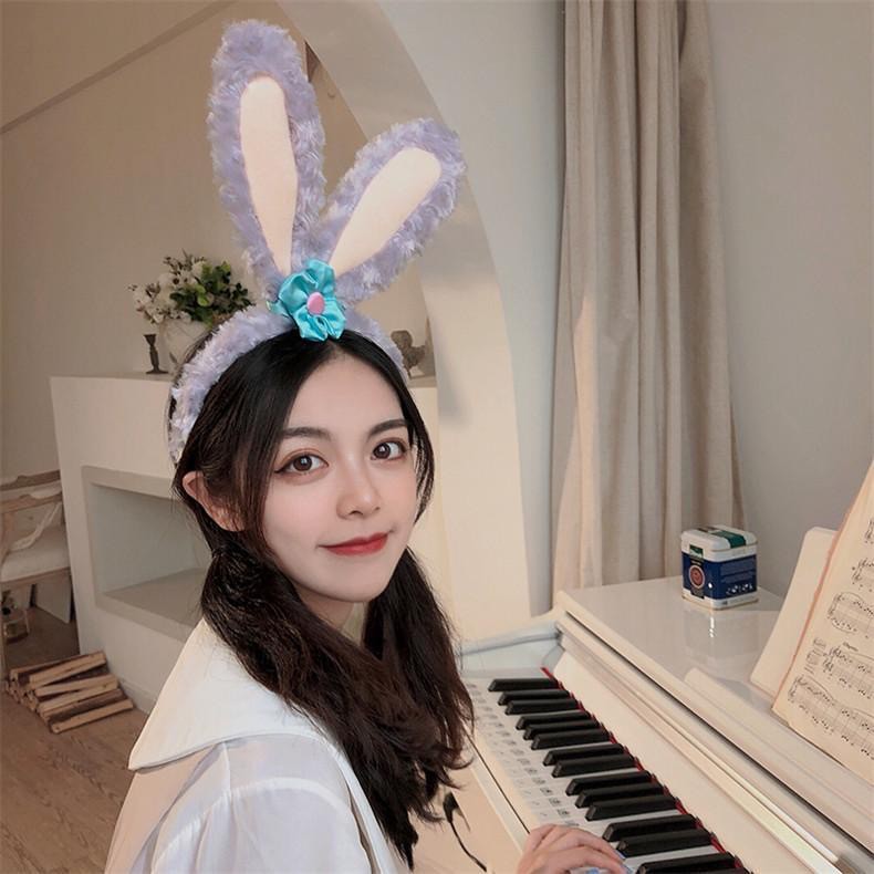 ที่ึคาดผมกะต่ายคาดพมสีม่วงพาสเทลสินค้าพร้อมส่งคาดผมสเตลล่าใส่ถ่ายรูปสวยๆ
