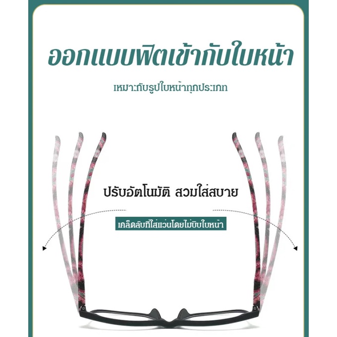 (นำเข้าจากญี่ปุ่น) แว่นสายตายาวพิมพ์ลายกันแสงสีฟ้า ความคมชัดสูง GeeGobuy