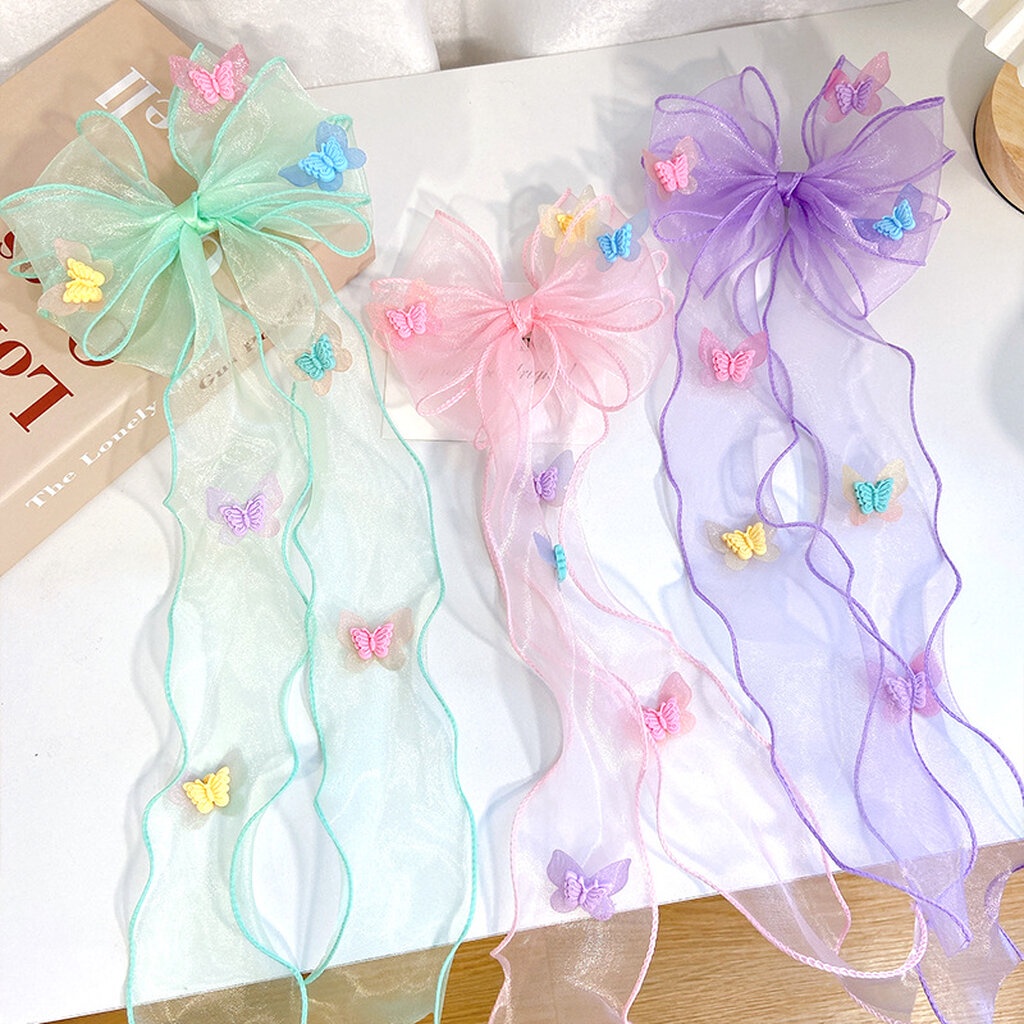 บ้านพลู   โบว์ติดผม สีหวาน โบว์ถักผม แฟชั่น ผมสวย โบว์ใหญ่