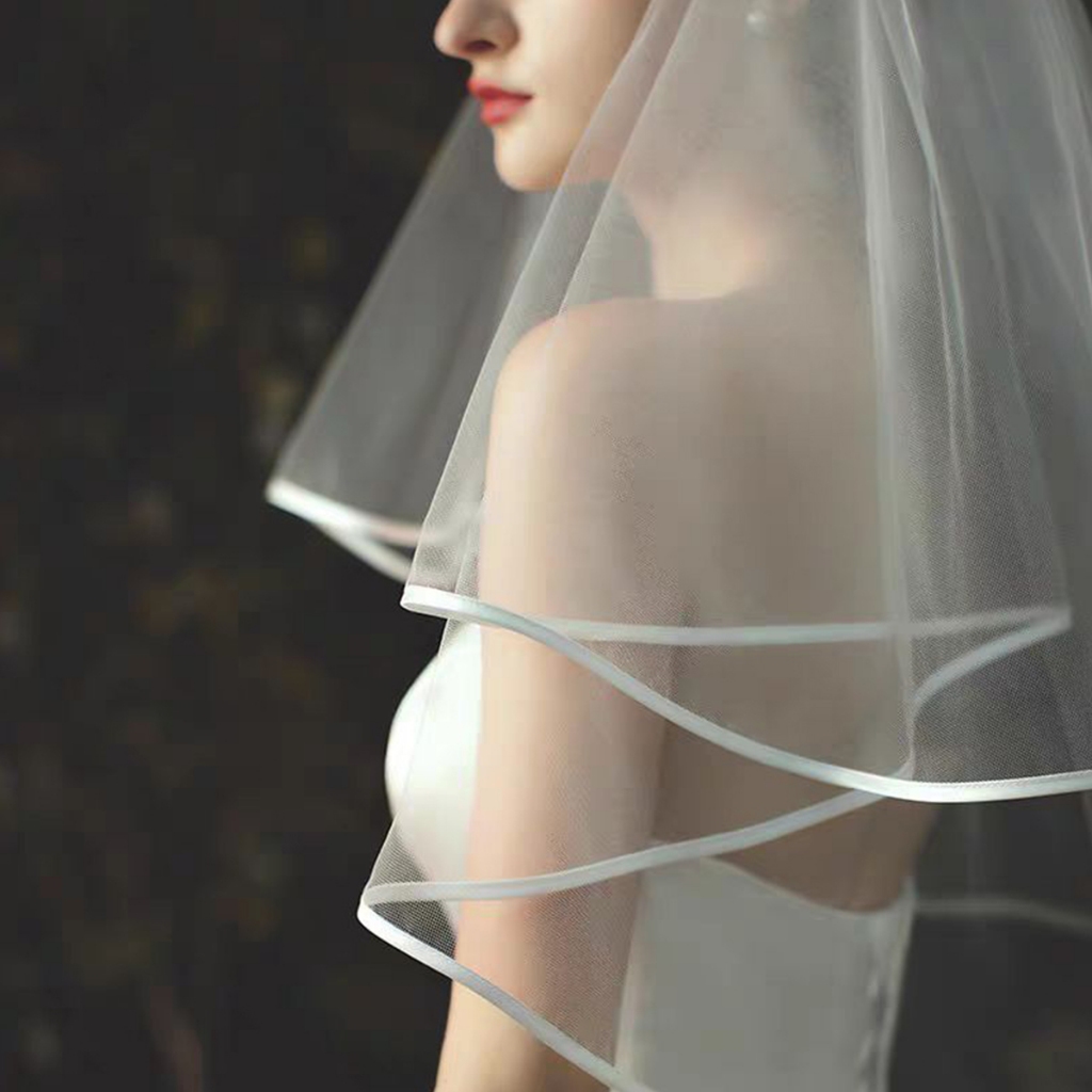 ผ้าคลุมเจ้าสาว งานแต่งงาน  ปาร์ตี้สละโสด ชุดธีมเจ้าสาว bridal veil
