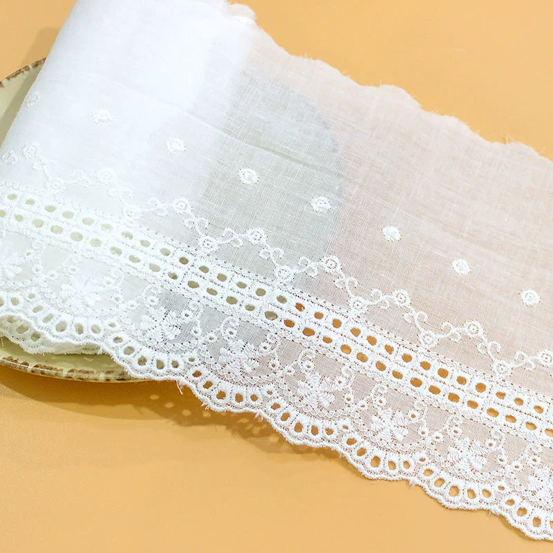 ผ้าลูกไม้ แฮนด์เมด กว้าง 13 ซม. ยาว 1 เมตร สําหรับตกแต่งงานฝีมือ DIY