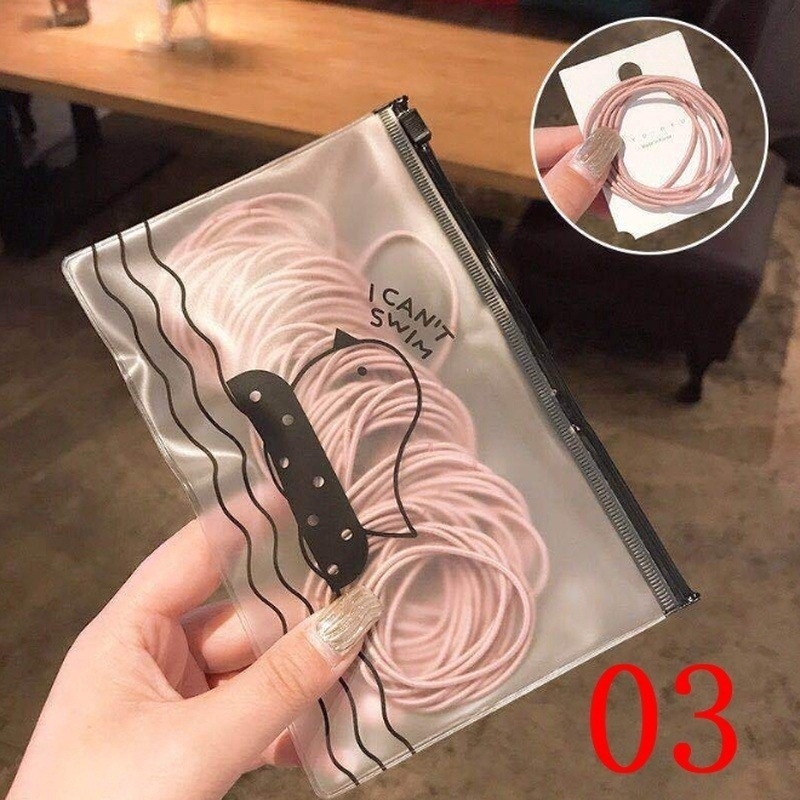 ผ้าโพกศีรษะที่สวยหรู100pcs เชือกผม ยางรัดผม Women