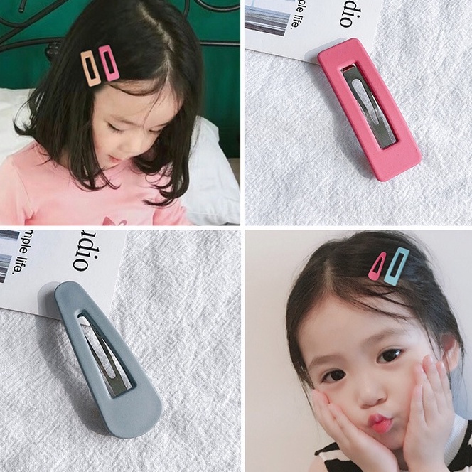 พร้อมส่ง 1 หยวน กิ๊บติดผมหน้าม้า ด้านข้าง สีพื้น สําหรับผู้หญิง