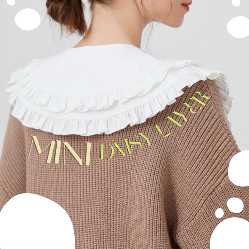 พร้อมส่ง  MINI DAISY LAYER  ปกคอถอดได้ รุ่นเลเยอร์ ไซส์มินิ สีขาว ระบายหวาน cotton งานเกรดพรีเมี่ยม