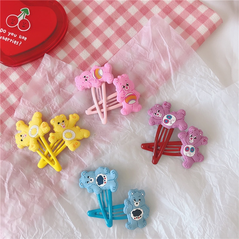 พร้อมส่ง  กิ๊บติดผมน้องหมีแคร์แบร์ (Care Bears) 7 ชิ้น 79 บาท❗️❗️ถูกมากกก