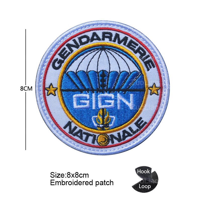 พร้อมส่ง สติกเกอร์เวลโคร ลาย GIGN GIPN BRI สไตล์ฝรั่งเศส สําหรับติดตกแต่ง