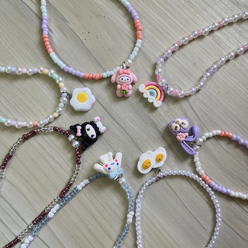 [พร้อมส่ง] สร้อยคอลูกปัดแฟชั่น น่ารัก หลากหลายแบบ มินิมอล