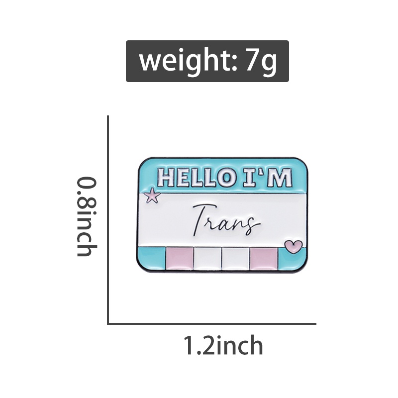 พร้อมส่ง เข็มกลัด รูป Hello I Am Enamel Pins LGBT สร้างสรรค์ เครื่องประดับ สําหรับเพื่อน