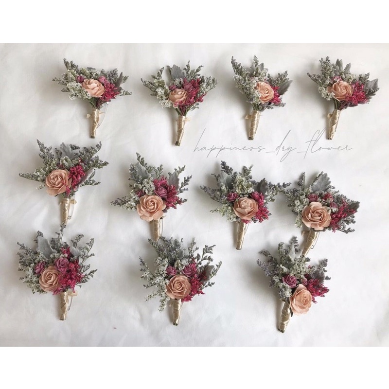 พร้อมส่ง!! เข็มกลัดติดอกโทนโอรส(ดอกไม้แห้ง) ตัวนี้สุดขายดีสุดเพราะใช้ได้กับทุกแนว