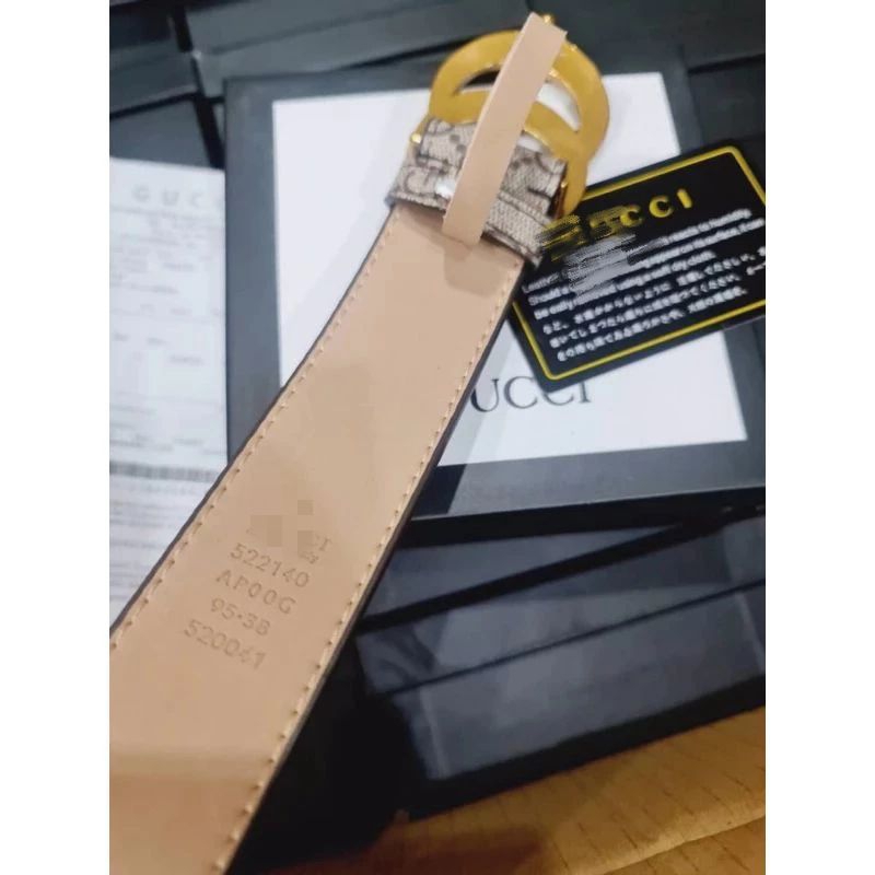 พร้อมส่ง  เข็มขัดหนัง g หัวทอง +อุปกรณ์ ใส่ได้ทั้งหญิงและชาย รุ่นสายเล็ก