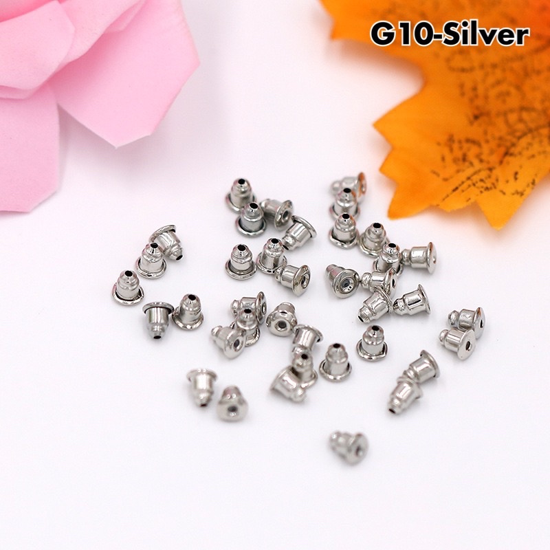 พร้อมส่ง  แป้นทับหลังต่างหู แป้นต่างหู ทับหลัง ทับต่างหู 100 ชิ้น