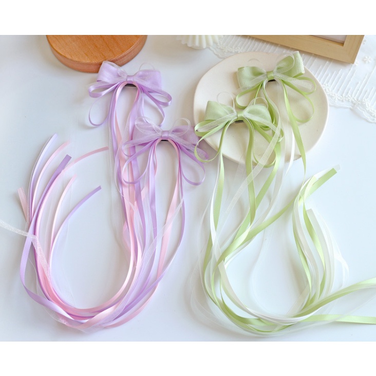 พร้อมส่ง   ได้เป็นคู่ กิ๊บริบบิ้น ริบบิ้น กิ๊บแฟชั่น กิ๊บออกงาน