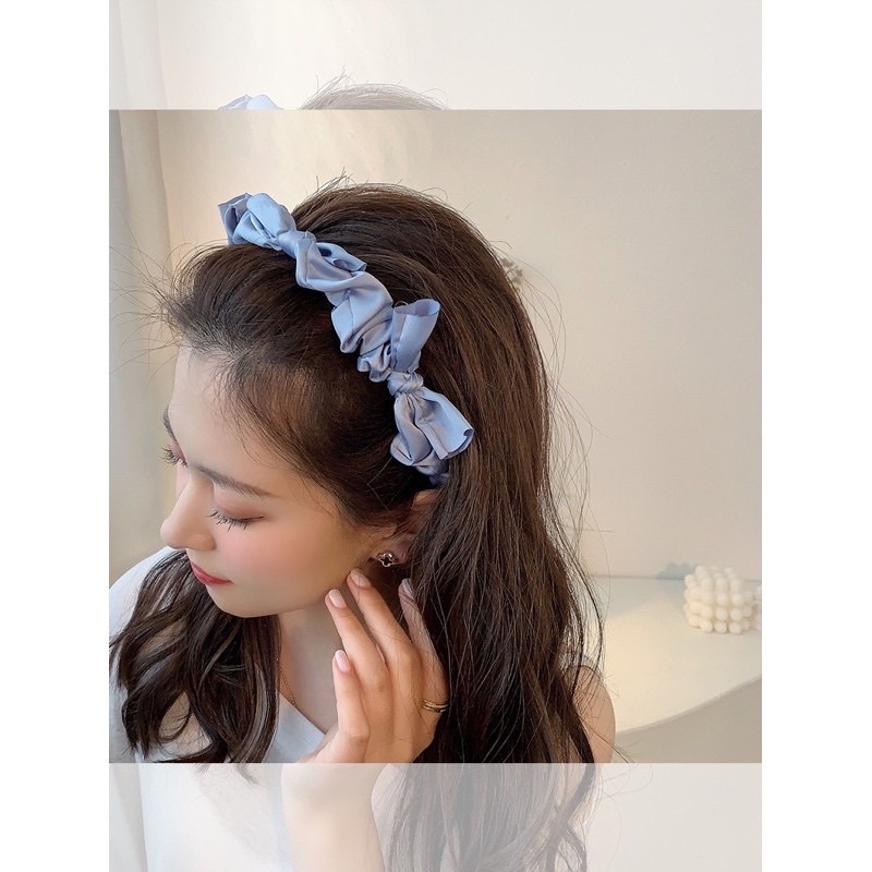 พร้อมส่งที่ไทย  คาดผมโบว์ ผ้าซาติน แฟชั่น เครื่องประดับผม ออกงาน