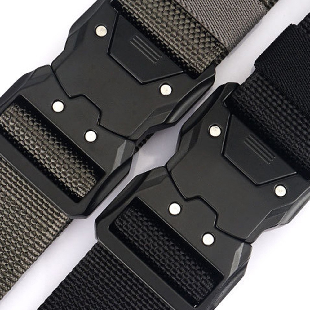 พร้อมส่ง️เข็มขัดผู้ชาย ทหาร  ขนาด3.8cm ความยาว 130cm หัวเหล็ก แข็งแรง เข็มขัดปลดไว Tactical Belt （p59）