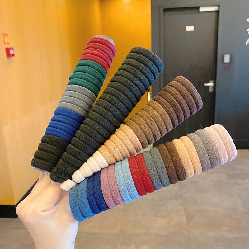 ยางมัดผมผ้ากำมะหยี่ฟีลเกาหลีสีเอิร์นโทน1กล่องมี20ชิ้น(พร้อมส่ง )
