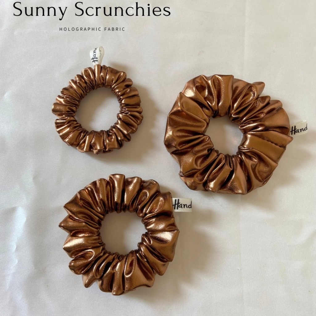 ยางรัดผม Sunny Scrunchies metallic fabric  ยางมัดผม ไม่กินผม