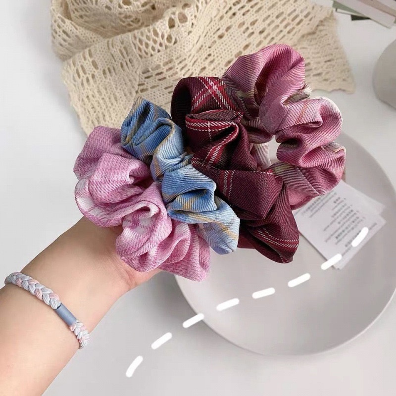 ยางรัดผมลายสก๊อต สีสวยน่ารัก  [XPJ-12]