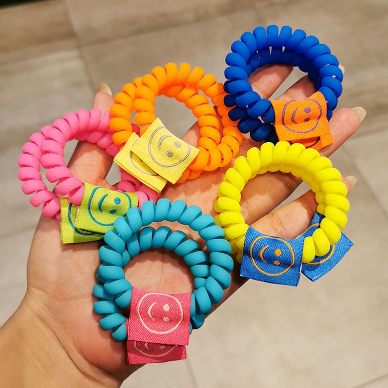 ยางรัดผมสีแคนดี้สไตล์เกาหลีเรียบง่ายสําหรับสตรี