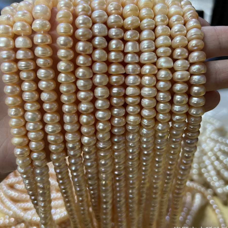 ราคาขายส่ง กระดุมไข่มุกน้ําจืดธรรมชาติ 8-9 มม.