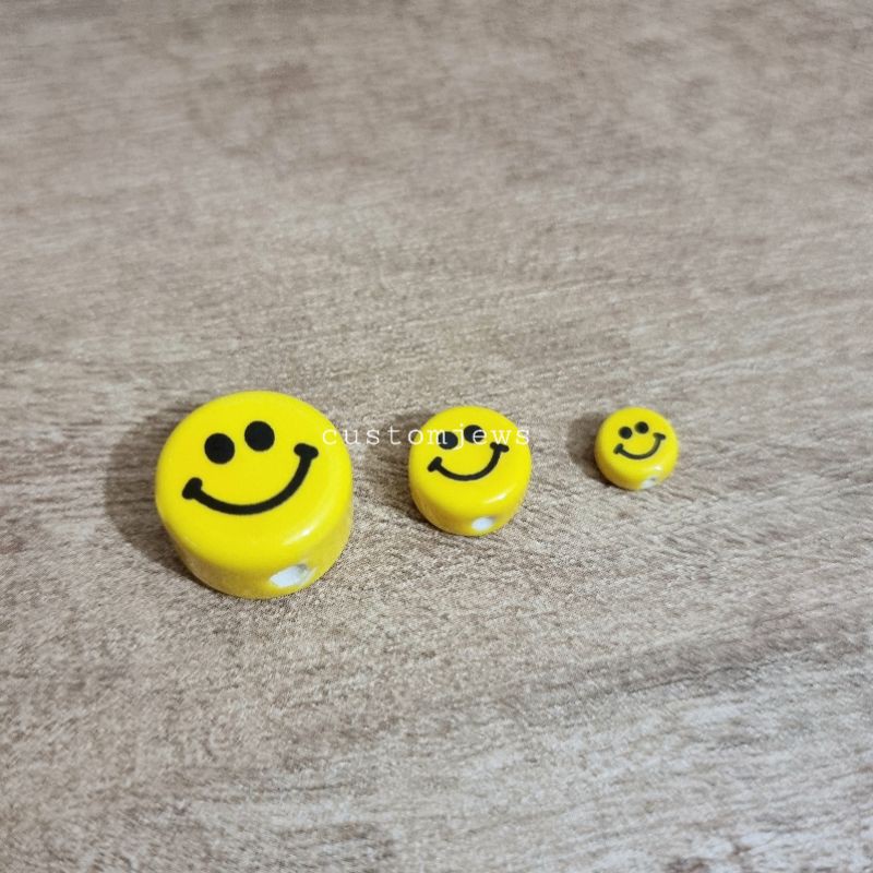 (ราคาส่ง6.-) ลูกปัด เซรามิก ลูกปัดเซรามิก ลูกปัดหน้ายิ้ม Smiley สมายลี่ กุหลาบ หน้ายิ้ม
