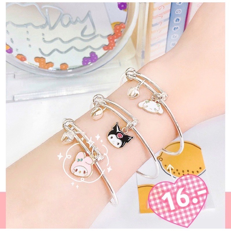ร้านไทย ส่งถึงใน 3 วัน กำไลข้อมือ sanrio ลาย Kulomi Cinnamon Dog การ์ตูน เด็ก สไตล์ญี่ปุ่น เครื่องประดับ B85