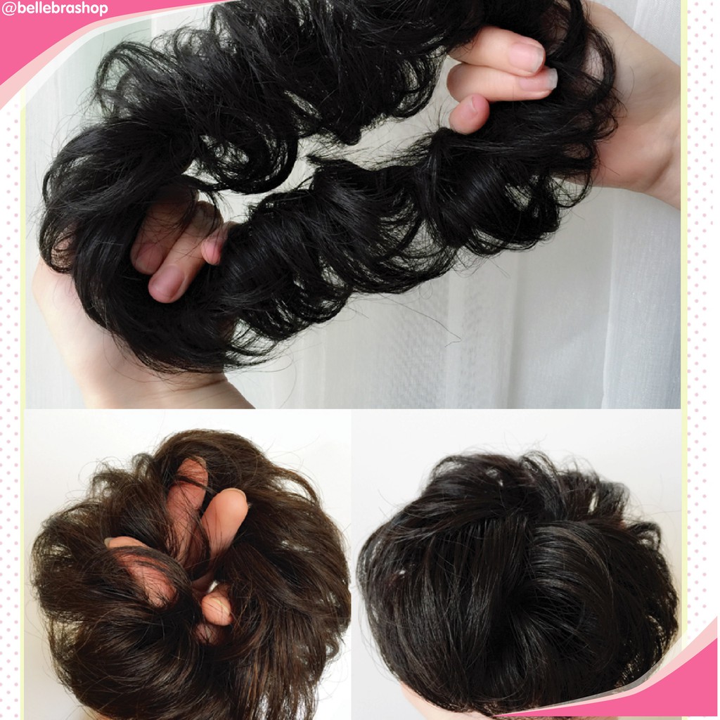 ลดล้างสต๊อก   BELLE แฮร์พีช ดังโงะ ผมลอนยุ่ง ชิคๆ สไตล์เกาหลี พร้อมส่ง  HOT